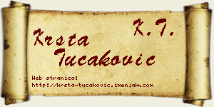 Krsta Tucaković vizit kartica